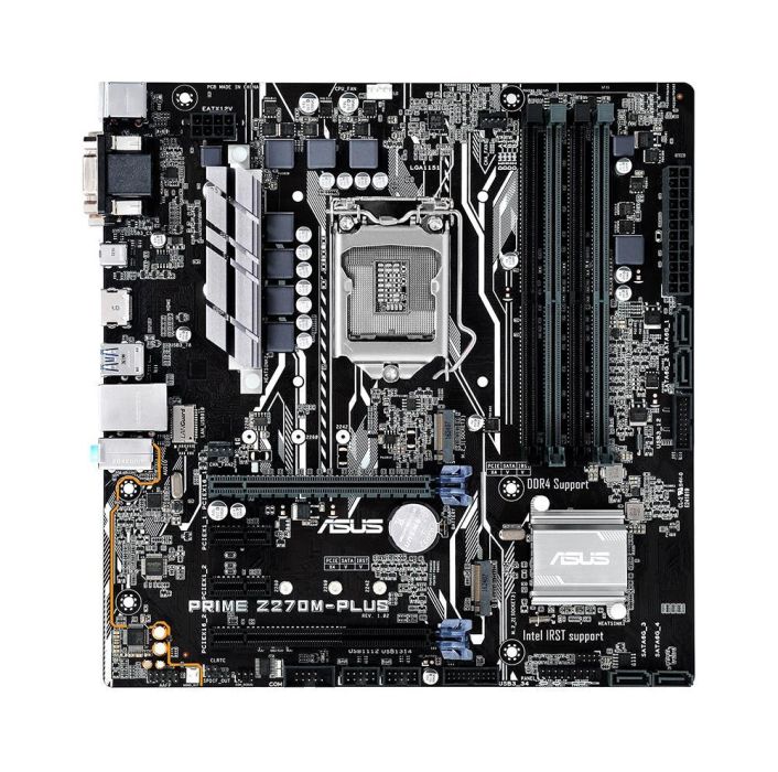 PRIMEZ270M-PLUS ASUS Socket LGA 1151 Intel Z270 Chipset 7th/6th Generation Core i7 / i5 / i3 / Pentium / Celeron Processors Support DDR4 4x DIMM 4x SATA 6.0Gb/s Micro-ATX Motherboard (Refurbished)