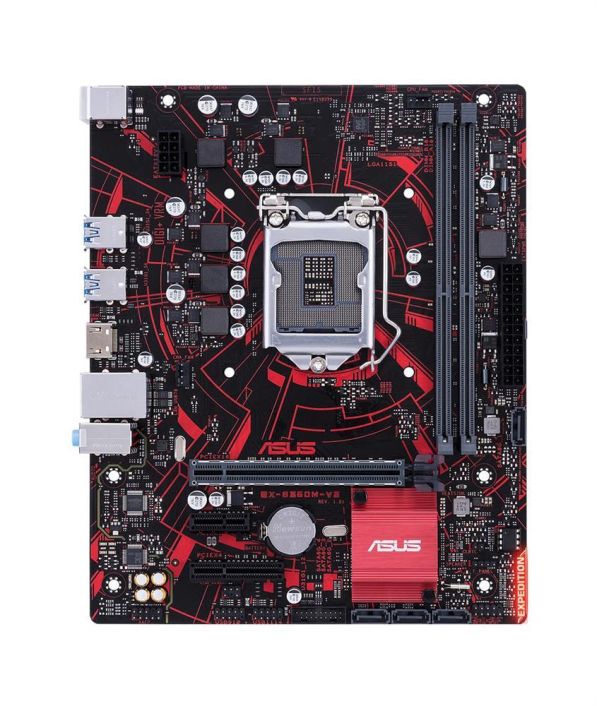EX-B360M-V3 ASUS Socket LGA 1151 Intel B360 Chipset 8th Generation Core i7 / i5 / i3 / Pentium / Celeron Processors Support DDR4 2x DIMM 4x SATA 6.0Gb/s Micro-ATX Motherboard (Refurbished)