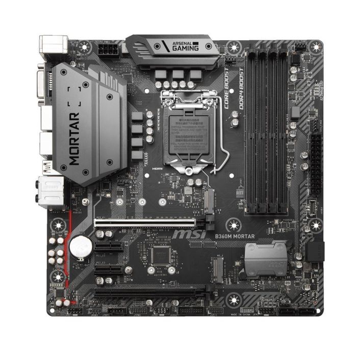 B360M MORTAR MSI Socket LGA 1151 Intel B360 Chipset 8th Generation Core Processors Support DDR4 4x DIMM 4x SATA 6.0Gb/s Micro-ATX Motherboard (Refurbished)