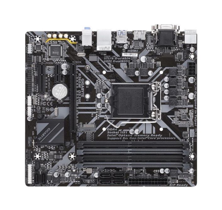 B360M DS3H Gigabyte Socket LGA 1151 Intel B360 Express Chipset 8th Generation Core i7 / i5 / i3 / Pentium / Celeron Processors Support DDR4 4x DIMM 6x SATA 6.0Gb/s Micro-ATX Motherboard (Refurbished)