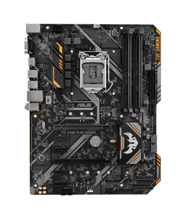 TUF B360M-PLUS GAMING ASUS Socket LGA 1151 Intel B360 Chipset 8th Generation Core i7 / i5 / i3 / Pentium / Celeron Processors Support DDR4 4x DIMM 6x SATA 6.0Gb/s Micro-ATX Motherboard (Refurbished)