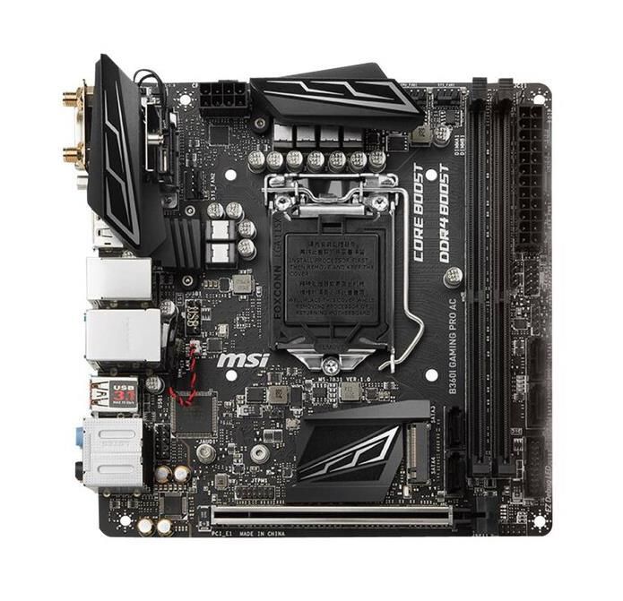B360IGPROAC MSI B360I GAMING PRO AC Socket LGA 1151 Intel B360 Chipset 8th Generation Core Processors Support DDR4 2x DIMM 4x SATA 6.0Gb/s Mini-ITX Motherboard (Refurbished)