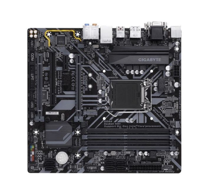 B360M D3H Gigabyte Socket LGA 1151 Intel B360 Express Chipset 8th Generation Core i7 / i5 / i3 / Pentium / Celeron Processors Support DDR4 4x DIMM 6x SATA 6.0Gb/s Micro-ATX Motherboard (Refurbished)