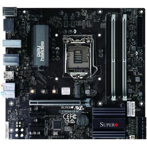 MBD-C7B360-CB-MW-O SuperMicro C7B360-CB-MW Socket LGA 1151 Intel B360 Express Chipset 8th Generation Core i7 / i5 / i3 / Pentium / Celeron Processors Support DDR4 4x DIMM 6x SATA3 6.0Gb/s Micro-ATX Motherboard (Refurbished)