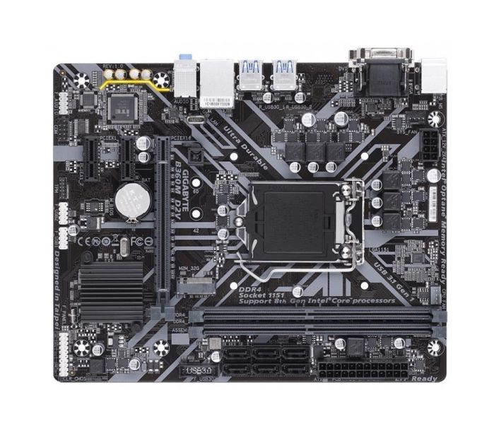 B360M D2V (rev. 1.0) Gigabyte Socket LGA 1151 Intel B360 Express Chipset 8th Generation Core i7 / i5 / i3 / Pentium / Celeron Processors Support DDR4 2x DIMM 6x SATA 6.0Gb/s Micro-ATX Motherboard (Refurbished)