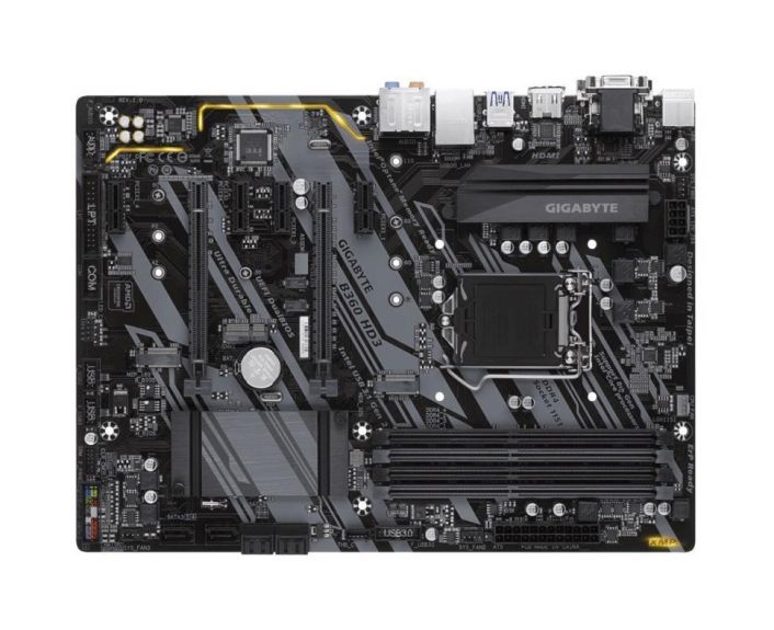 B360 HD3 (rev. 1.0) Gigabyte Socket LGA 1151 Intel B360 Express Chipset 8th Generation Core i7 / i5 / i3 / Pentium / Celeron Processors Support DDR4 4x DIMM 6x SATA 6.0Gb/s ATX Motherboard (Refurbished)