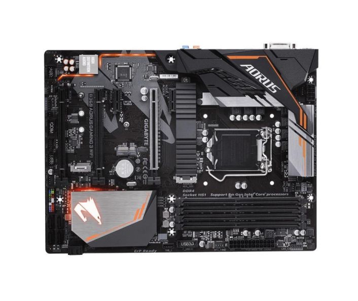 B360AORUSGAMING3WIFI(rev.1.0) Gigabyte Socket LGA 1151 Intel B360 Express Chipset 8th Generation Core i7 / i5 / i3 / Pentium / Celeron Processors Support DDR4 4x DIMM 6x SATA 6.0Gb/s ATX Motherboard (Refurbished) B360 AORUS GAMING 3 WIFI (rev. 1.0)
