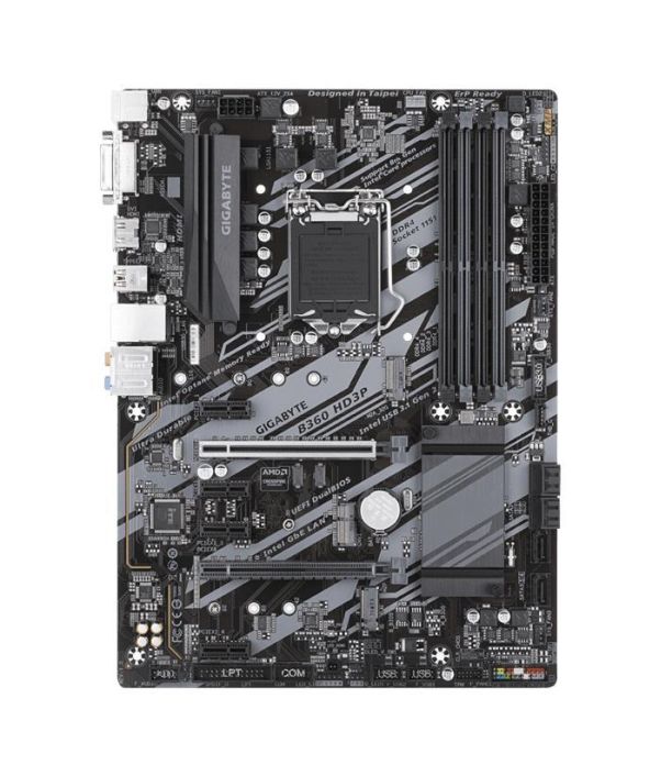 B360 HD3P Gigabyte Socket LGA 1151 Intel B360 Express Chipset 8th Generation Core i7 / i5 / i3 / Pentium / Celeron Processors Support DDR4 4x DIMM 6x SATA 6.0Gb/s ATX Motherboard (Refurbished)