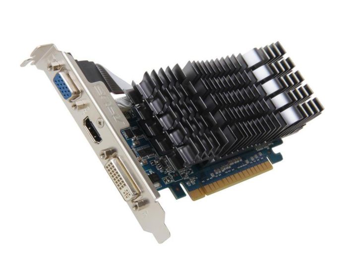 GT5201GD3CSM01 ASUS ENGT520 SILENT/DI/1GD3(LP) Nvidia GeForce GT 520 1GB DDR3 64-Bit HDMI / DVI-I / D-Sub / HDCP PCI-Express 2.0 Video Graphics Card