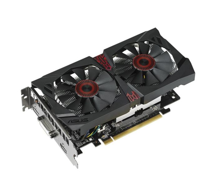 STRIX-GTX750TI-OC-2G ASUS Nvidia GeForce GT 750 Ti Oc 2GB GDDR5 DisplayPort/ DVI/ HDMI Video Graphics Card