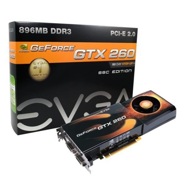 896-P3-1266-A1 EVGA Nvidia GeForce GTX 260 FTW Edition 896MB GDDR3 448-Bit PCI-Express 2.0 x16 Video Graphics Card