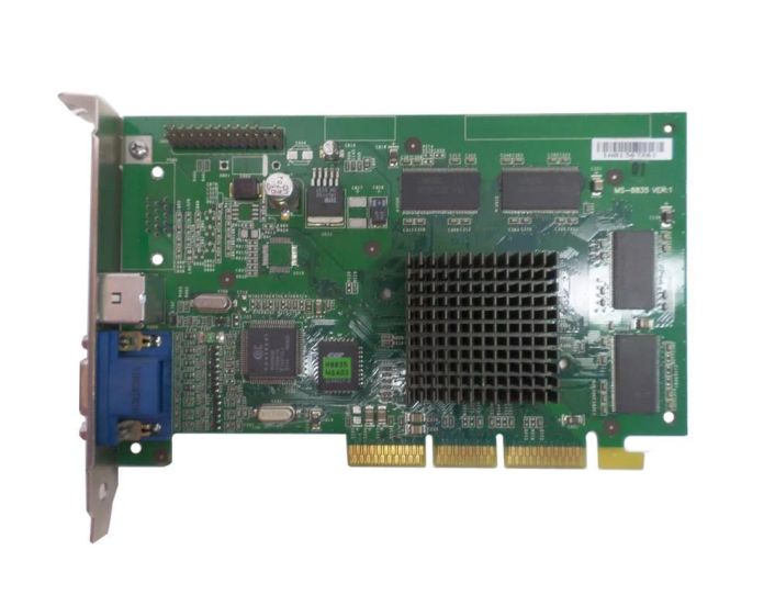 MS-8835 Nvidia GeForce2 MX 32MB Agp Video Graphics Card With Vga and Tv-out Outputs