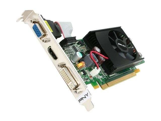 VCGGT2201XEB-A1 PNY GeForce GT 220 1GB 128-Bit DDR2 PCI Express 2.0 x16 HDCP Ready/ DVI/ HDMI/ D-Sub Video Graphics Card