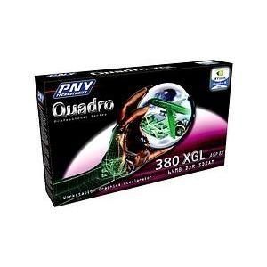 VCQ4380XGL-BLK PNY Quadro 4 380 XGL : 64MB AGP8x CRT/DVI AGP (Bulk)