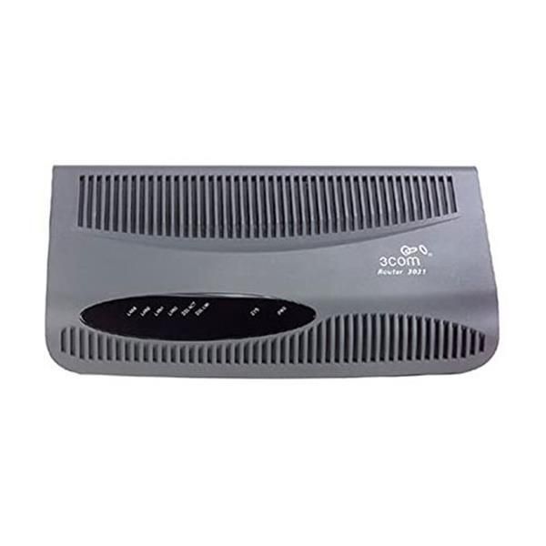 3C13631 3Com Router 3031 Business Class ADSL Router with one ADSL over POTS port one ISDN BRI S/T backup port four 10/100 switch ports (Refurbished)