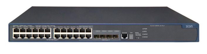 3CRS48G-24P-91-US 3Com 4800G PWR 24-Ports 10/100/1000Base-T Gigabit Ethernet Layer 3 Managed PoE Switch with 4x SFP (mini-GBIC) Ports and 2x XFP Ports (Refurbished)