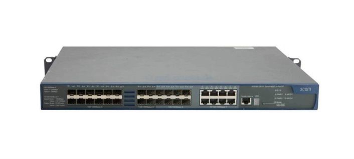 3CRS48G-24S-91-US 3Com E4800-24G-SFP 24-Ports Layer-4 Managed Stackable Gigabit Ethernet Switch with 8 x SFP (mini-GBIC) (Refurbished)