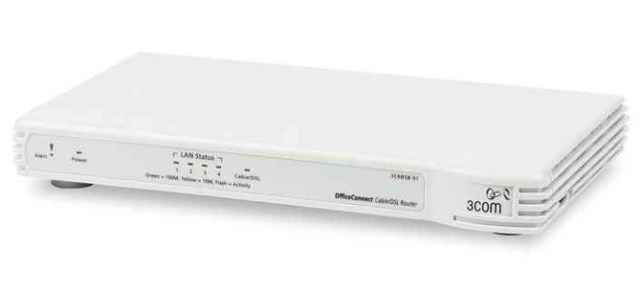 3CR858-91 3Com OfficeConnect Cable/DSL Router 4 x 10/100Base-TX LAN, 1 x 10/100Base-TX WAN (Refurbished)
