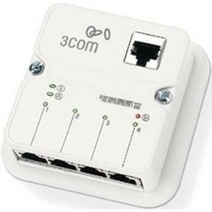 3CNJ225FX-ST 3Com Intellijack Nj225 4-Port Switch Rj45 1-100b-Fx Uplink Switch (Refurbished)