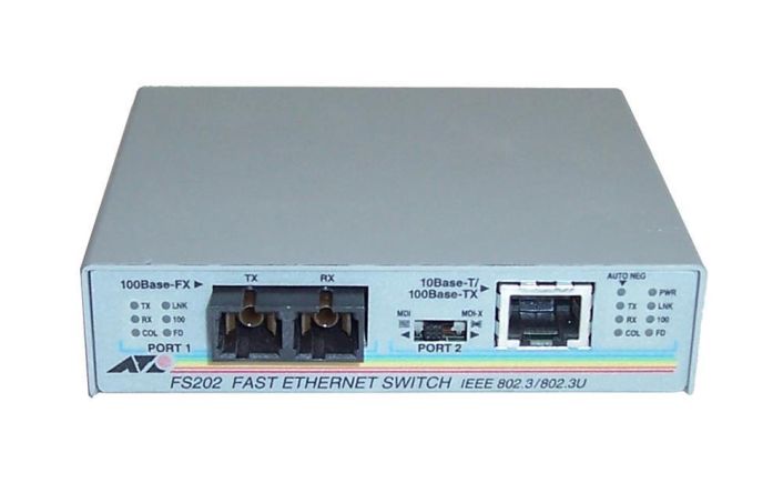AT-FS202-60 Allied Telesis 2-Port 10/100TX (RJ-45) to 100FX (SC)