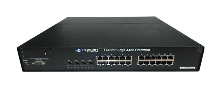 FESX424-PREM-S Brocade Fastiron Edge X424 Includes 24-Ports 10/100/1000 MBps Ethernet W (Refurbished)