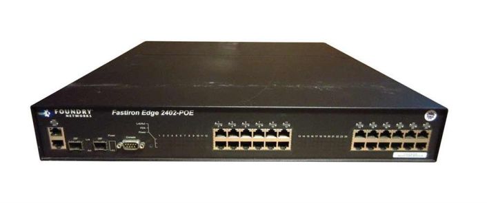 FES2402-POE-WLAN Brocade IronPoint FastIron 2402-POE-WLAN 24-Ports Managed Rack Mountable Edge Switch (Refurbished)