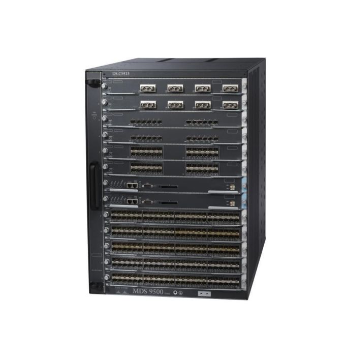 DS-C9513-3K9 Cisco MDS 9513 Base Config: Chassis, 2 Sup-2, 2 Fabric2, 2 6K AC P/S (Refurbished)