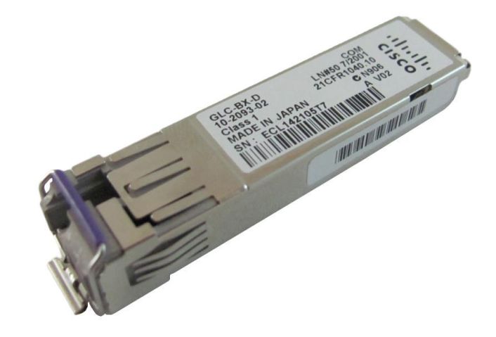 GLC-BX-U Cisco 1Gbps 1000Base-BX-U Single-mode Fiber 10km 1310nmTX/1490nmRX LC Connector SFP Transceiver Module