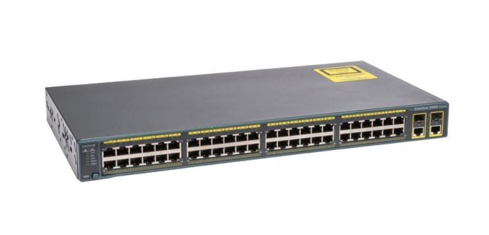 WS-C2960-48TC-L_N Cisco Catalyst 2960 48-Ports 10/100/1000Base-T RJ-45 Manageable Layer2 Rack-mountable 1U Switch with 2x Gigabit Ethernet Uplink Ports and 2x SFP Slots (Refurbished)
