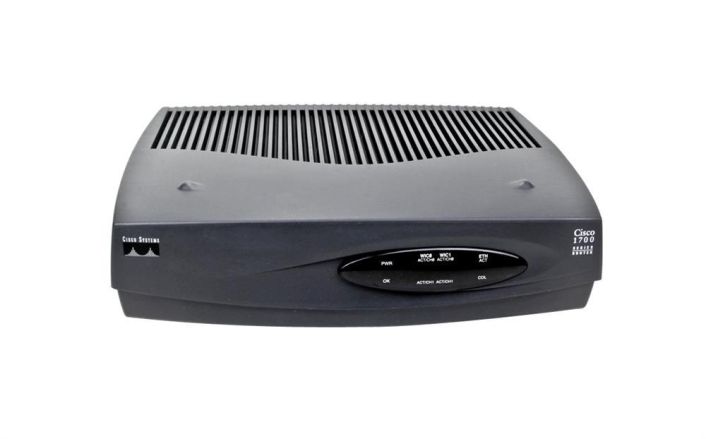 CISCO1720 Cisco 1720 Router With 1 10/100 Port and 2 WIC Slots 8MB Flash x 48MB DRAM. AC Power Supply (Refurbished)