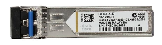 GLC-BX-D Cisco 1Gbps 1000Base-BX-D Single-mode Fiber 10km 1490nmTX/1310nmRX LC Connector SFP Transceiver Module with DOM (Refurbished)