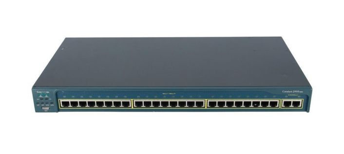 WS-C2950T-24 Cisco 24-Ports 10/100 2-Port 1000Base-T Uplink Catalyst 2950T Switc (Refurbished)