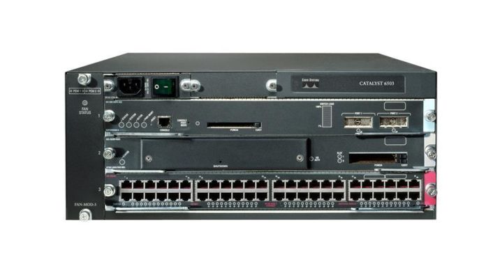 WS-C6503 Cisco Catalyst 6503 Chassis 3slot 4RU No Pow Supply No Fan Tray (Refurbished)