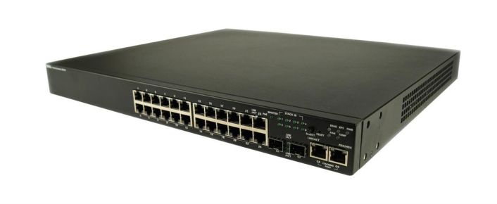 3524P Dell PowerConnect 24-Ports 10/100 + 2 x shared SFP + 2 x 10/100/1000 Fast Ethernet Switch (Refurbished)