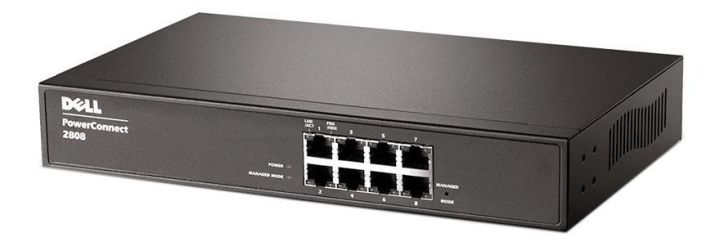 210-27775 Dell PowerConnect 2808 8-Ports X 10/100/1000 Base-T Managed Switch (Refurbished)