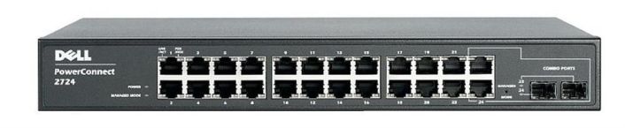 0U8689 Dell PowerConnect 2724 24-Ports 10/100/1000Base-T Gigabit Ethernet Switch (Refurbished)