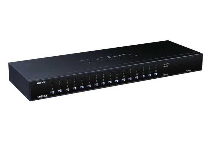 KVM-450 D-Link 16-Ports PS2/USB Combo KVM Ethernet Switch (Refurbished)