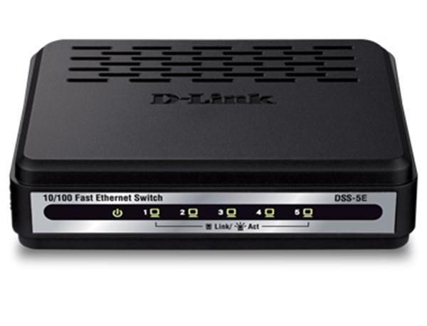 DSS-5E D-Link 5-Ports RJ-45 10Base-T to 100Base-TX 100Mbps Fast Ethernet Desktop Switch (Refurbished)