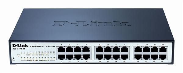 DGS-1100-24_BIN1 D-Link EasySmart 24-Ports x 1000Base-T Gigabit Ethernet Switch (Refurbished)