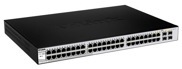 DGS-1210-48 D-Link WebSmart 10/ 100/ 1000Mbps 48-Ports Gigabit Switch with 4 Combo SFP Ports (Refurbished)