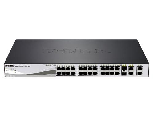 DES-1210-28P D-Link 28Port 2 Slot 24 4 x 10/100Base-TX 10/ 100/ 1000Base-T Power Over Ethernet 2 x SFP (mini-GBIC) (Refurbished)