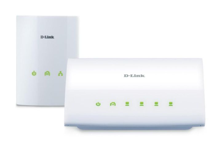 DHP-347AV D-Link 200 Mbps HomePlug AV 4-Port 4 x 10/100Base-TX Ethernet Switch (Refurbished)
