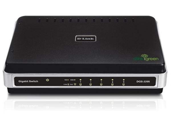 DGS-2205-A1 D-Link 5-Port 10/100/1000Mbps Gigabit Ethernet Desktop Switch (Refurbished)