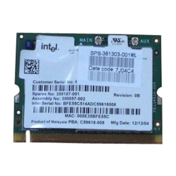 381303-001 HP Mini PCI IEEE 11MBps 802.11b/g Wireless LAN (WLAN) Network Interface Card