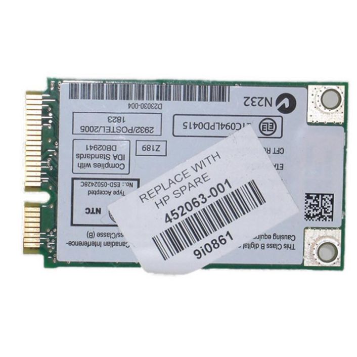452063R-001 HP Mini PCI-Express 54G WiFi 802.11a/b/g Wireless LAN (WLAN) Network Interface Card
