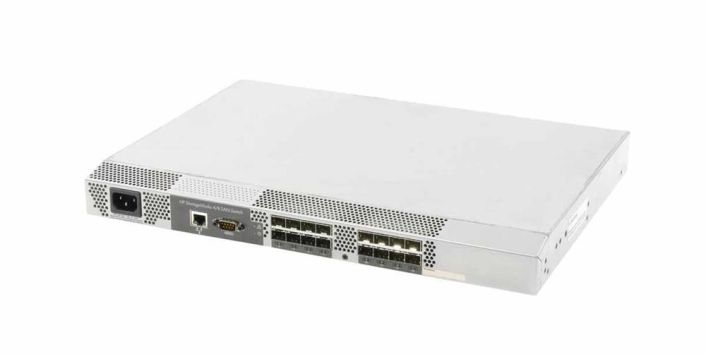 411838-001N HP StorageWorks 4/8 SW210E SAN Switch 4Gbps Fibre Channel Fabric 1U RackMountable (Refurbished)