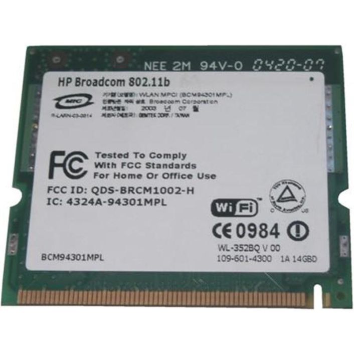 348997-001 HP Mini PCI IEEE 11MBps 802.11b Wireless LAN (WLAN) Network Interface Card