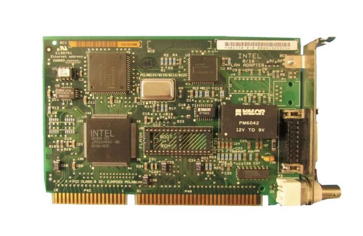 306450-011 Intel EtherExpress 16 BNC AUI LAN ISA Network Adapter