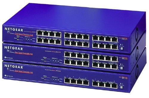 DS524 Netgear Dual Speed Stackable Hub 24 x Stackable Ethernet Hub (Refurbished)