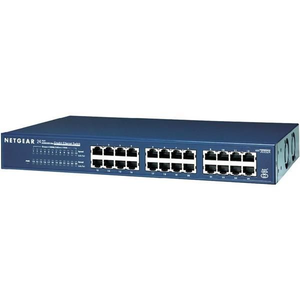 JGS524 NetGear ProSafe 24-Ports RJ-45 10/100/1000Mbps Gigabit Ethernet Layer 2 Unmanaged Switch (Refurbished)